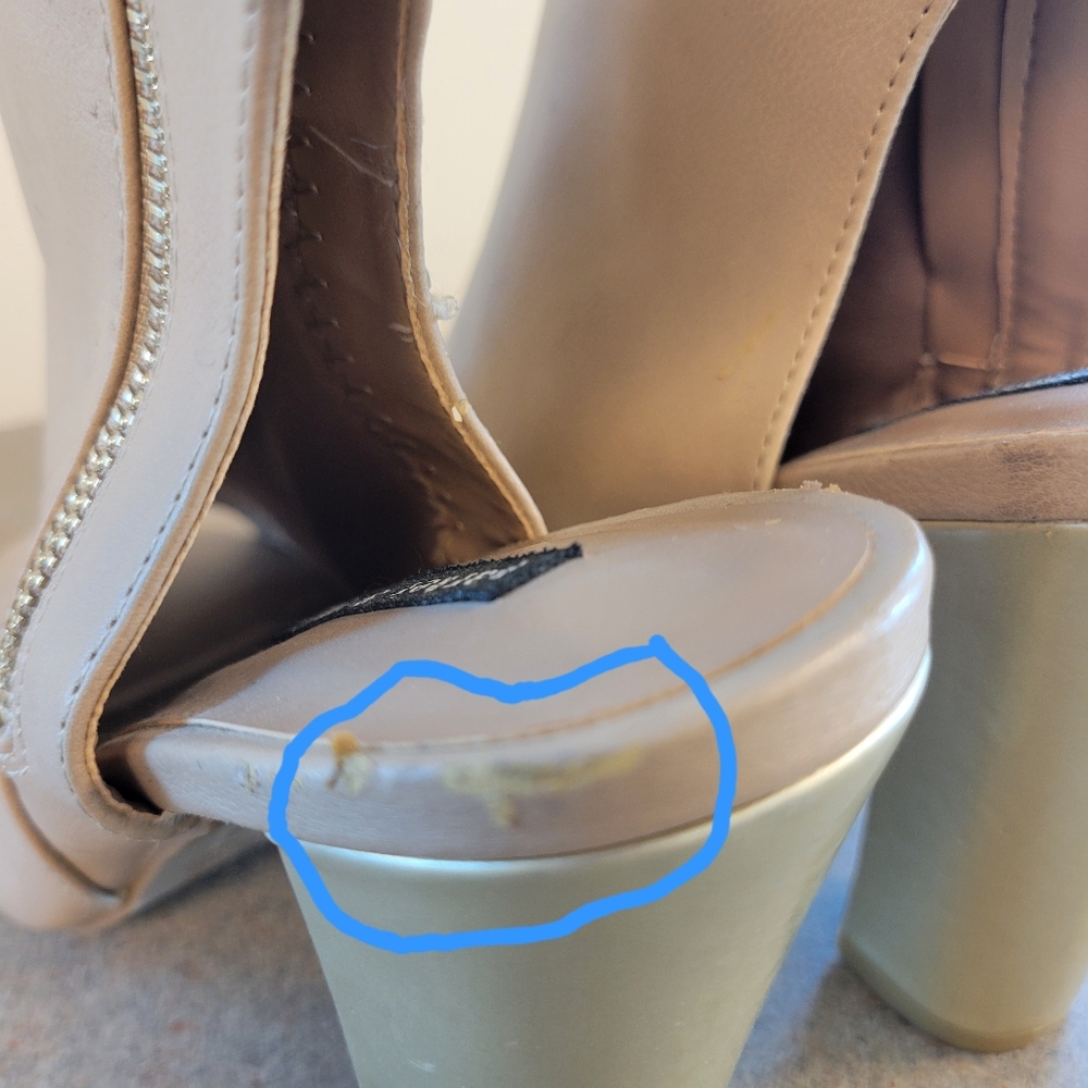 Parker And Sky Cream Open Toe Boots - Picture 8 of 10